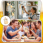 Vesici 24 Pcs Magnetic Wood Bottle Opener 2.5" DIY Bamboo Baby Bottle Shape - Image 6