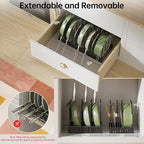 MUDEELA Pots and Pans Organizer Rack under Cabinet 8-Tiers Adjustable Pot Rack - Image 5