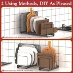 HzTinT 2PACK Cutting Board Organizer, Adjustable Divider Cutting Board Holder - Image 2