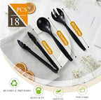 Mwellewm 18Pcs Serving Utensils, Disposable Serving Spoons - Image 2