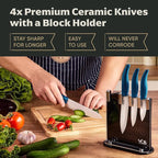 Vos Ceramic Knife Set with Block, Ceramic Knives Set - Image 2
