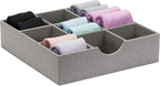 Household Essentials Grey 728-1 Deep 9 Section Drawer Organizer Box - Image 9