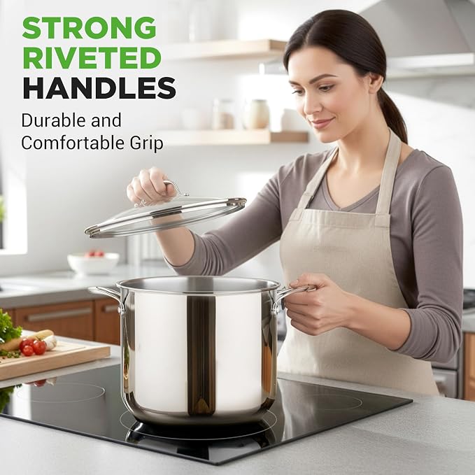 NutriChef 12-Quart Stainless Steel Stockpot – 18/8 Food Grade Heavy-Duty - Image 6