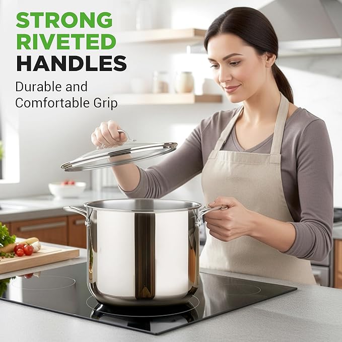 NutriChef 12 Quart Stainless Steel Stock Pot - Image 5