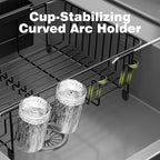 Dish Drying Rack in Sink: Expandable, 3-Slot Utensil Holder, Anti-Slip Handle. - Image 5