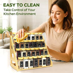 4 Tier Bamboo Spice Rack Organizer - Image 6