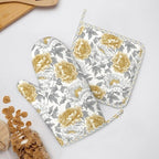 Oven Mitts and Pot Holders Vintage Flower Peony Floral Silicone Kitchen - Image 6