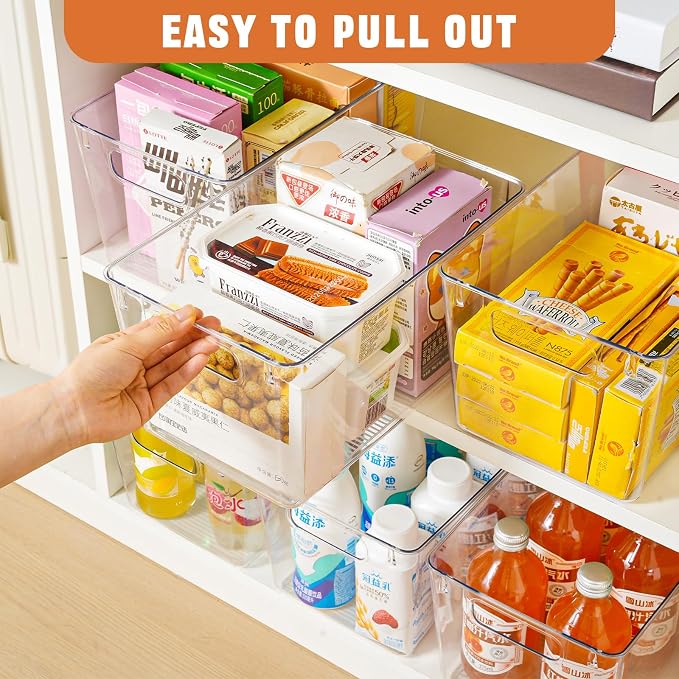 Freebat 12 Pack Large Clear Plastic Storage Bins, Plastic Containers - Image 4