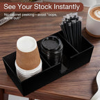 Acrylic Coffee Cup Holder for Countertop, 3 Slots Acrylic Coffee Bar - Image 4