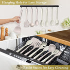 LIANYU 8Pcs Kitchen Utensils Set, Silicone Cooking Utensils Spatula Set - Image 8