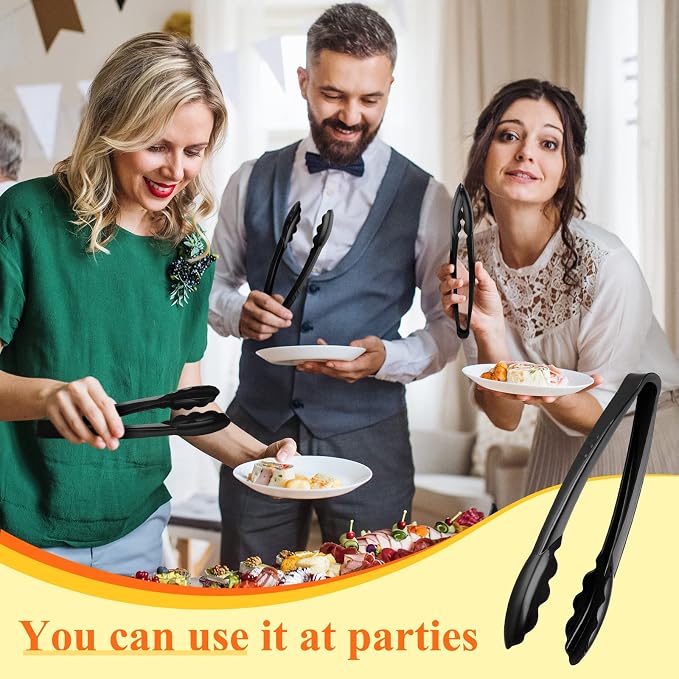Tessco for you 50 Pcs Plastic Tongs for Serving Bulk, 9 Inch Plastic Disposable - Image 6