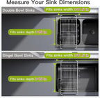 JASIWAY Dish Drying Rack in Sink, Expandable Stainless Steel Dish Drainers - Image 3