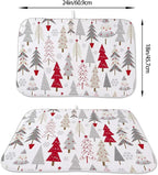 Christmas Decor Dish Drying Mat 18 x 24 inch Geometric Colorful Christmas Tree - Image 2