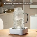 Buaic Glass Pitcher with Lid, 68 oz/2 Liter Vintage Water Pitcher, Iced Tea - Image 5
