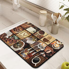 Coffee Bar Mat Accessories for Countertop Super Absorbent Anti-Slip Silicone - Image 3