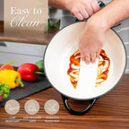 Cast Iron Pot with Lid – Non-Stick Ovenproof Enamelled Casserole Pot, Oven Safe - Image 9