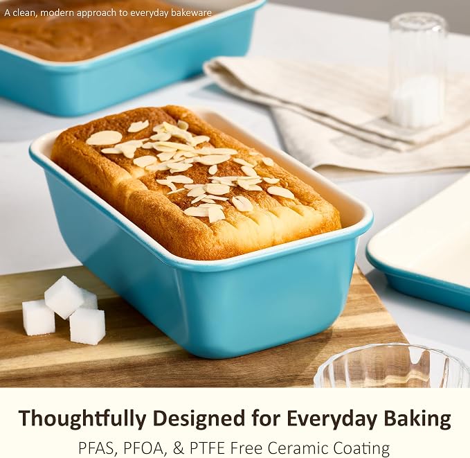 CAROTE 7-Piece Ceramic Baking Pans Set, Aluminized Steel Bakeware Sets - Image 3
