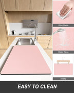 Rnivvi Dish Drying Mat for Kitchen Counter, XL 15 x 24" Super Absorbent Drainer - Image 6