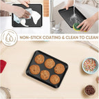 E-far Baking Sheet Set of 2, Nonstick Carbon Steel Baking Trays - Image 5