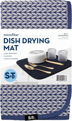 S&T INC. Dish Drying Mat, 16” x 18”, Absorbent Microfiber Kitchen Counter Mat - Image 8