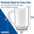 Carlisle FoodService Products Versapour Clear Pitcher Tall Pitcher - Image 4