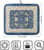 Blue Boho Dish Drying Mat for Kitchen Counter 16x18 Inch Fast Dry Drying Pad - Image 2