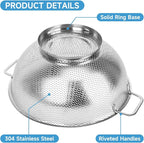 3PCS Colander for Kitchen, 3QT & 4QT & 5QT, Stainless Steel Colander Strainer - Image 4
