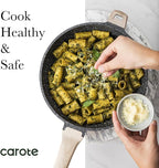 CAROTE 12.5 inch Nonstick Frying Pan Skillet, Non Stick Granite Fry Pan Egg Pan - Image 3