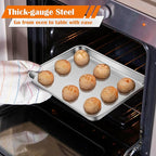 E-far Toaster Oven Tray, 10.5”x8.3” Stainless Steel Small Baking Cookie Sheet - Image 3