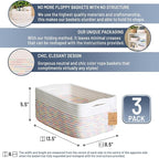 NaturalCozy 13.5”x8.5”x5.5” Rectangle Storage Baskets - Image 2