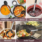 TeamFar Kitchen Utensils Set of 8, Silicone Utensils Kitchen Tools Set - Image 5