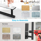 UREZORGEAR 2nd Gen Paper Towel Holder Under Cabinet No Drilling, Self Adhesive - Image 2