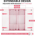 Marbrasse Expandable Desk Drawer Organizer, Mesh Tray - Image 2