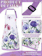 Bencailor 6 Pcs Spring Kitchen Aprons - Image 5