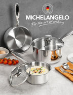 MICHELANGELO Stainless Steel Sauce Pan Set - Image 7