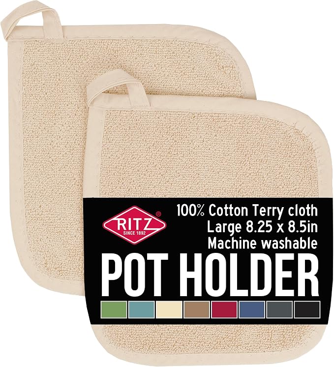 RITZ Terry Potholder & Hot Pad: Unparalleled Heat Resistant, Durable 100% by Ritz+Foodservice