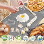Silicone Baking Mat 32x24 inch, Extra Thick Non-stick Pastry Mat - Image 2
