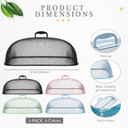 Hicarer 4 Pcs Metal Mesh Screen Food Cover - Image 2