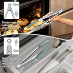 TeamFar Kitchen Tongs, Heat Resistant Silicone Tongs, Locking Design & - Image 6
