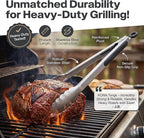 Kona Premium Stainless-Steel Locking Grill Tongs 18 inch, Heavy Duty Tongs - Image 4