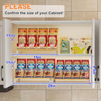 Expandable Can Organizer for Pantry, 3-Tier Adjustable Bamboo & Iron Can Rack - Image 3
