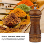 Pepper Mill - 5 inch Pepper Grinder Pepper Grinder Refillable Oak Salt and - Image 4