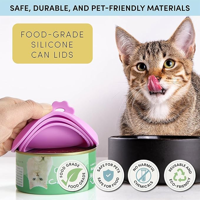 3 Pack Universal Pet Food Can Covers Lids - Image 2