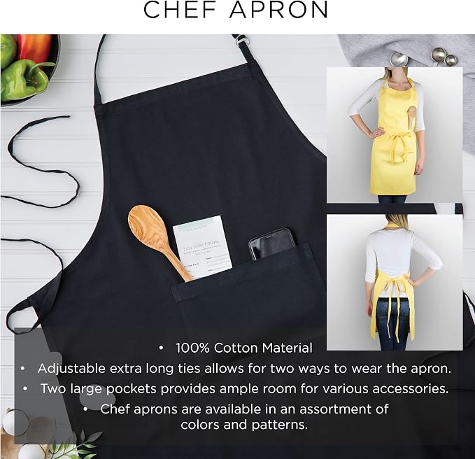 DII unisex Chef Style Cotton Apron - Image 9
