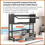 Over The Sink Dish Drainer Drying Rack 3 Tiers - Image 9