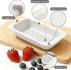 Over the Sink Colander Strainer Basket, Extendable Colander and Strainer - Image 6