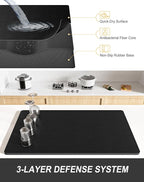 Rnivvi Dish Drying Mat for Kitchen Counter, 12 x 19" Super Absorbent Drainer - Image 4