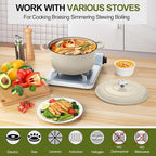 P&P CHEF 5QT Enameled Dutch Oven, Cast Iron Dutch Oven Pot - Image 4