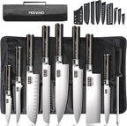 MDHAND Chef Knife Set with Roll Bag, High Carbon Stainless Steel Japanese by MDHAND