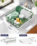 Kitsure Dish Drying Rack for Kitchen Counter, Stainless Steel Sink Organization - Image 2